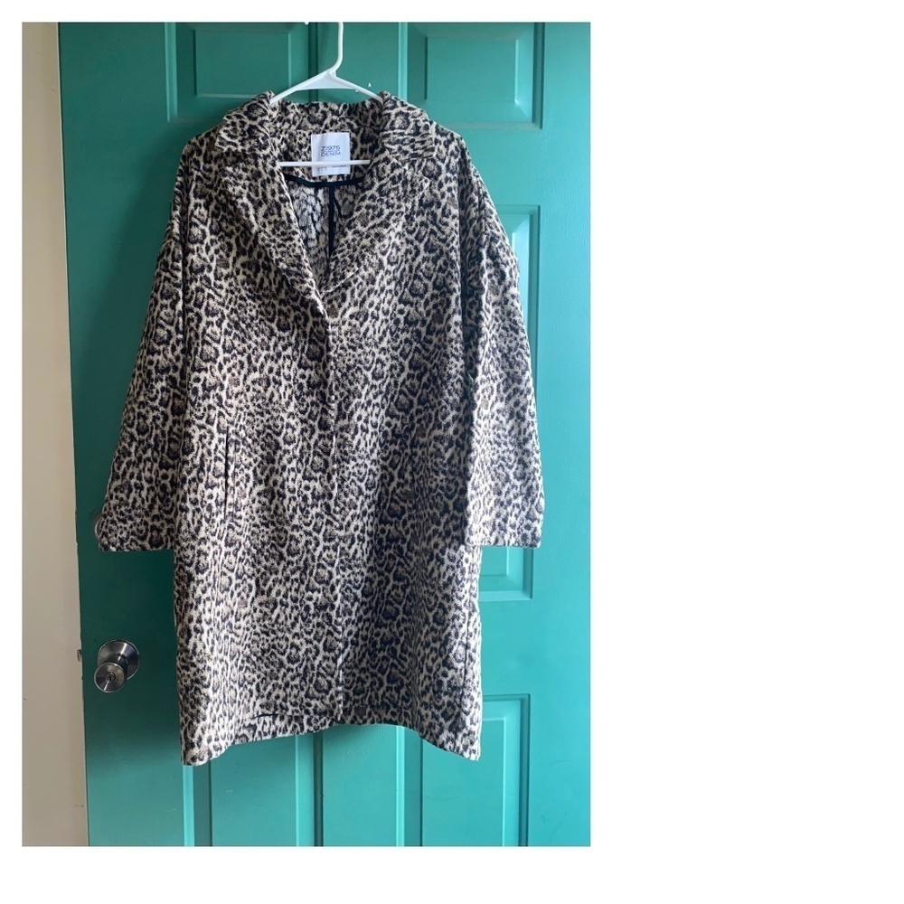 Zara basic dept Z1975 size medium animal print coat vintage
